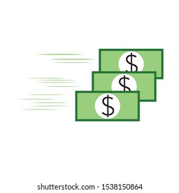 Banknote,finance and business icon vector on background