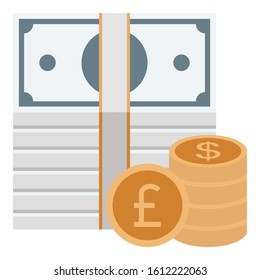 
Banknotes, cash Color Isolated Vector icon which can be easily modified
