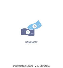 banknotes concept line icon. Simple element illustration. banknotes concept outline symbol design.