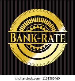 Bank-rate gold shiny emblem