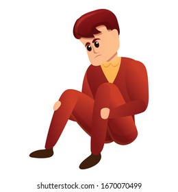 Bankrupt businessman icon. Cartoon of bankrupt businessman vector icon for web design isolated on white background