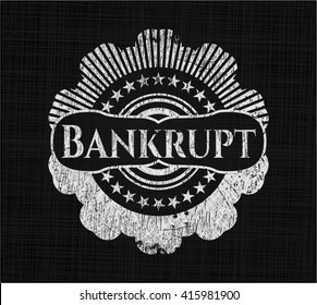 Bankrupt chalk emblem