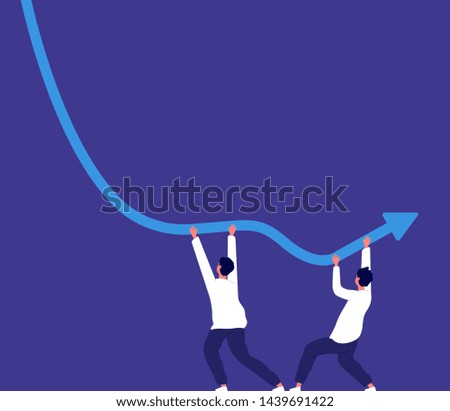 Bankrupt concept. People trying to keep downward financial trend arrow economic risk crisis, money lost business vector. Financial arrow increase, turnover orientation way after downward illustration