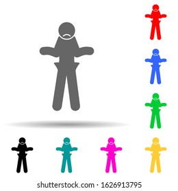 Bankrupt, empty multi color style icon. Simple glyph, flat vector of youth social issues icons for ui and ux, website or mobile application