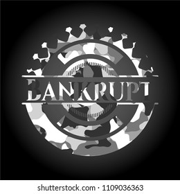  Bankrupt grey camouflage emblem