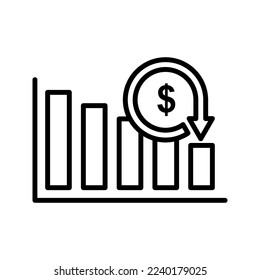 Bankrupt icon. sign for mobile concept and web design. vector illustration