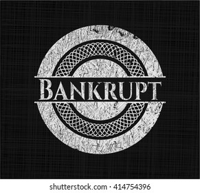 Bankrupt on chalkboard