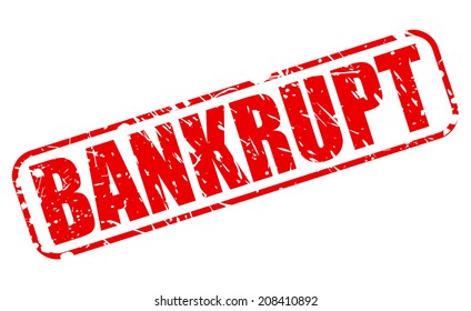 BANKRUPT red stamp text on white