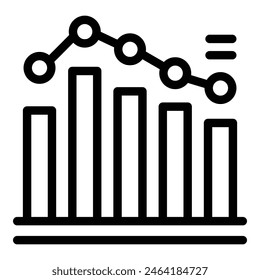 Bankrupt startup icon outline vector. Financial crisis. Business development decrease