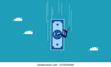 Bankruptcy And Accidental Loss Of Money. Failure Of Financial Problems. Vector