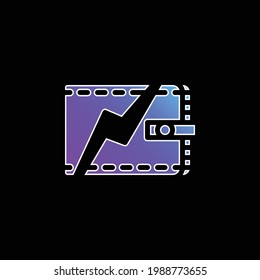 Bankruptcy blue gradient vector icon