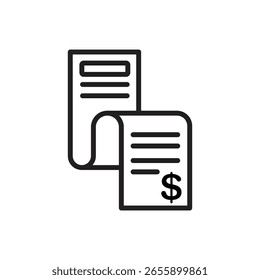 Bankruptcy Debt Outline Icon Vektorgrafik