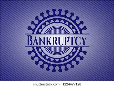 Bankruptcy with denim texture