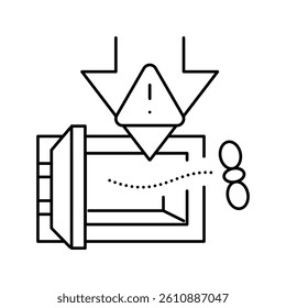 bankruptcy financial crisis line icon vector. bankruptcy financial crisis sign. isolated contour symbol black illustration