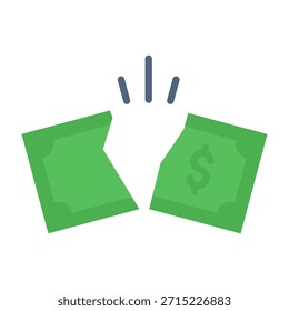 Icono de bancarrota Ilustración vectorial de diseño plano