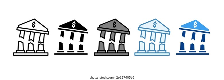 Bankruptcy Icon Set Multiple Style Collection