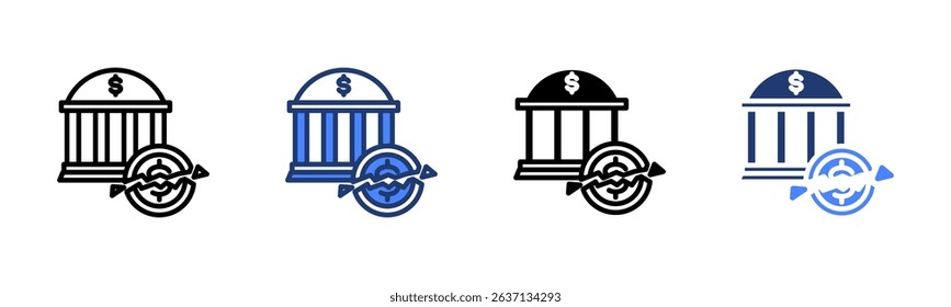 Bankruptcy icon sheet multiple style collection
