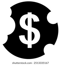 Vector transparente del símbolo del icono de la bancarrota