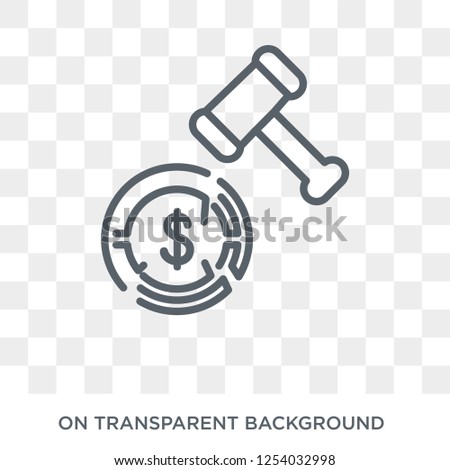 bankruptcy icon. Trendy flat vector bankruptcy icon on transparent background from law and justice collection. High quality filled bankruptcy symbol use for web and mobile