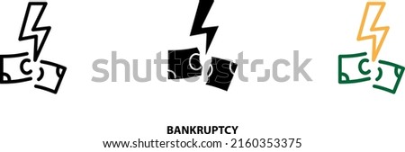 Bankruptcy icon , vector illustration