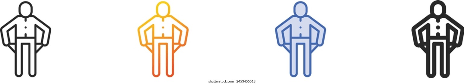 bankruptcy icon.Thin Linear, Gradient, Blue Stroke and bold Style Design Isolated On White Background