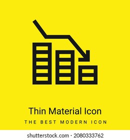 Bankruptcy minimal bright yellow material icon