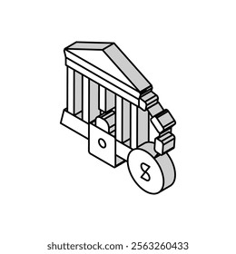 bankruptcy poverty problem isometric icon vector. bankruptcy poverty problem sign. isolated symbol illustration