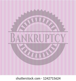 Bankruptcy vintage pink emblem