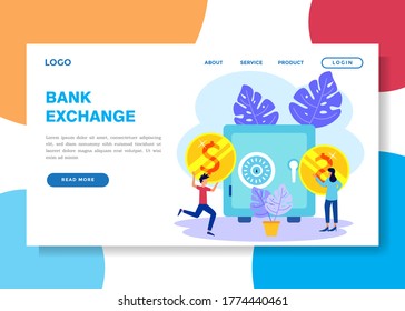 Banks and bankers are involved in work, bank financing, money changers, financial services, financial services, saving or collecting money, vector illustration.