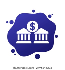 banks and financial sector vector icon