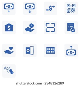 iconos de aplicaciones móviles de bancos en vector