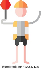 banksman isolated design element stock illustration. Vector on a white background