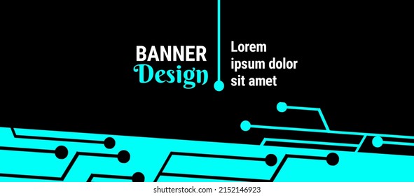 Bannder design with blue color and profesional concept
