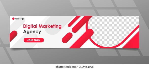 Bannder design with red color and profesional concept