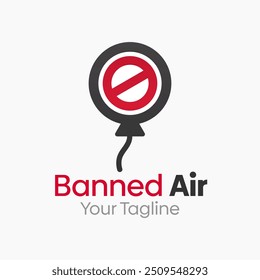 Modelo de design de logotipo de ar proibido. Bom para negócios, agência, comunidade e organização