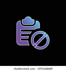 Banned blue gradient vector icon