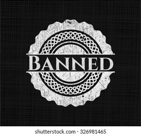 Banned chalkboard emblem