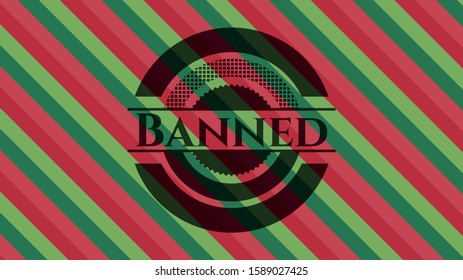 Banned christmas colors emblem. Vector Illustration. Detailed.
