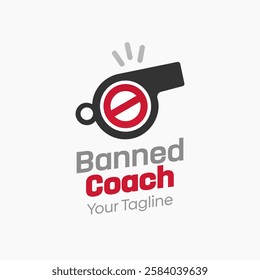 Banned Coach Logo Design Template. Good for Business, Agency, Community and Organization