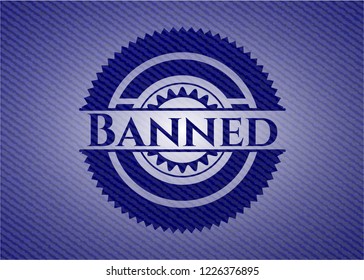 Banned denim background