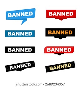 Banned Design – Creative Vector Stamp and Poster for Warning, Restriction, and Alert Concepts