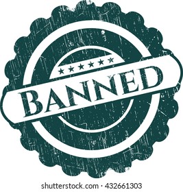 Banned grunge style stamp