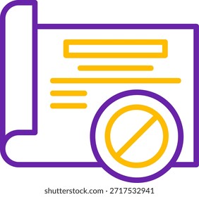Banned Line Two Color Vector Line Two Color Vector Icon Design Design