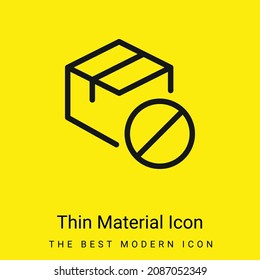 Banned minimal bright yellow material icon