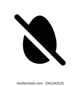 Banned no egg sign vector icon.