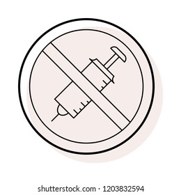 banned   not allowed   no injection  