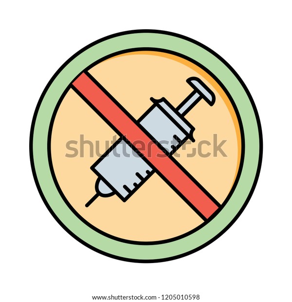 Banned Not Allowed No Injection Stock Vector (Royalty Free) 1205010598 ...