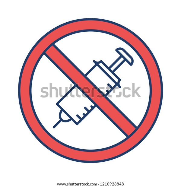 Banned Not Allowed No Injection Stock Vector (Royalty Free) 1210928848 ...