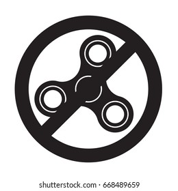 Banned or Not Allowed to Use a Fidget Spinner concept.
