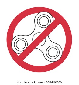 Banned or Not Allowed to Use a Fidget Spinner concept.